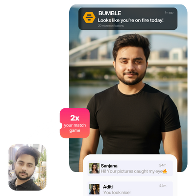 High-converting AI dating photo headshot